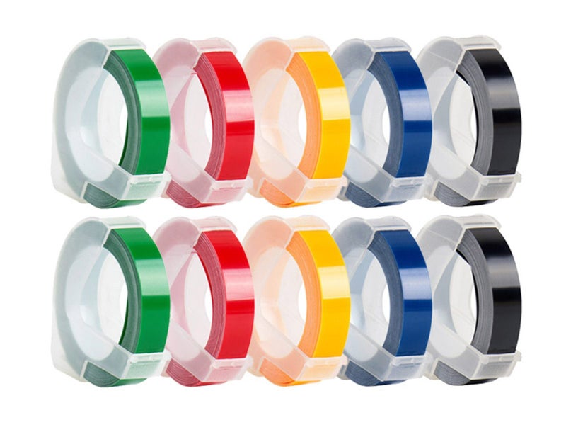 10 Rolls 9mm Embossing Label Tape for Manual Embossing Labe Maker Carousel 2