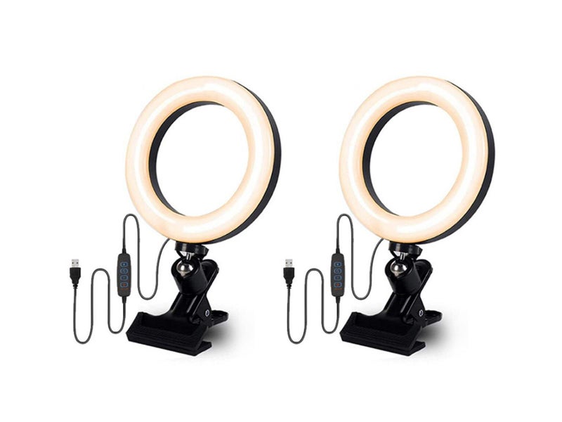 2 Pack 6-Inches Video Conference Lighting Ring Zoom Webcam Lighting Carousel 2