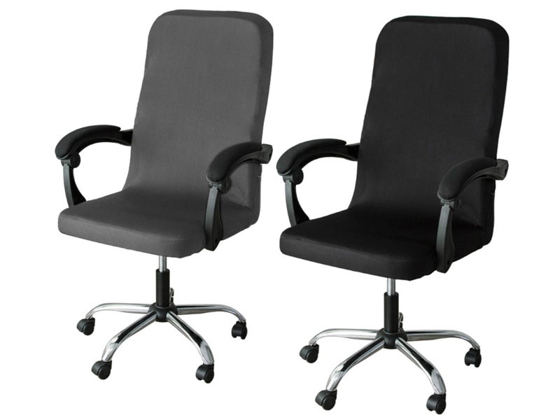 2 X Office Chair Cover Computer Chair Slipcover Chair Seat Protector L Carousel 1