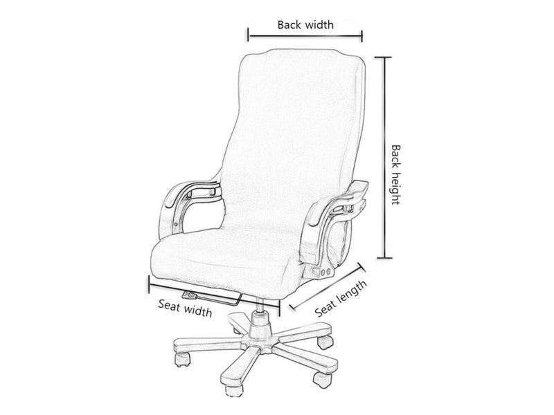 2 X Office Chair Cover Computer Chair Slipcover Chair Seat Protector L Carousel 3