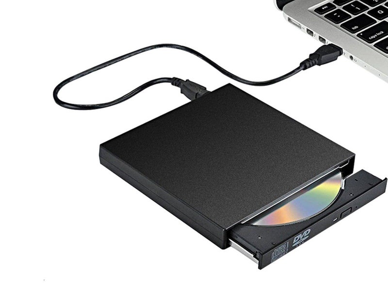 USB 2.0 External CD DVD Drive Portable External CD-RW Burner Player - Black Carousel 2