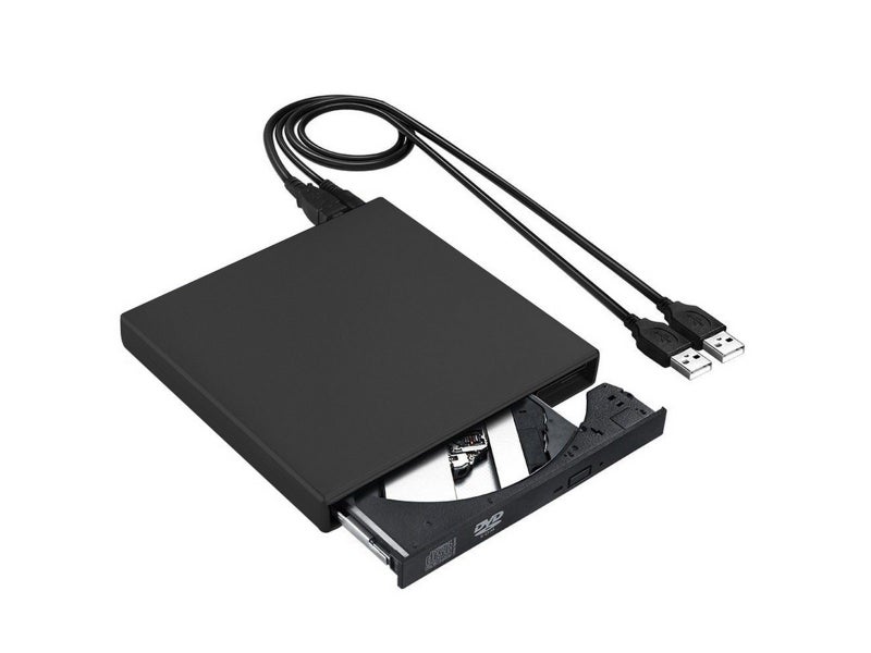 USB 2.0 External CD DVD Drive Portable External CD-RW Burner Player - Black Carousel 3