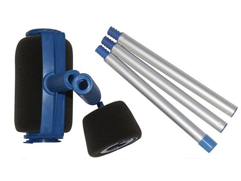 Two Sets of 12Pcs Paint Roller Brush Kit with Stainless Steel Extension Poles Carousel 7