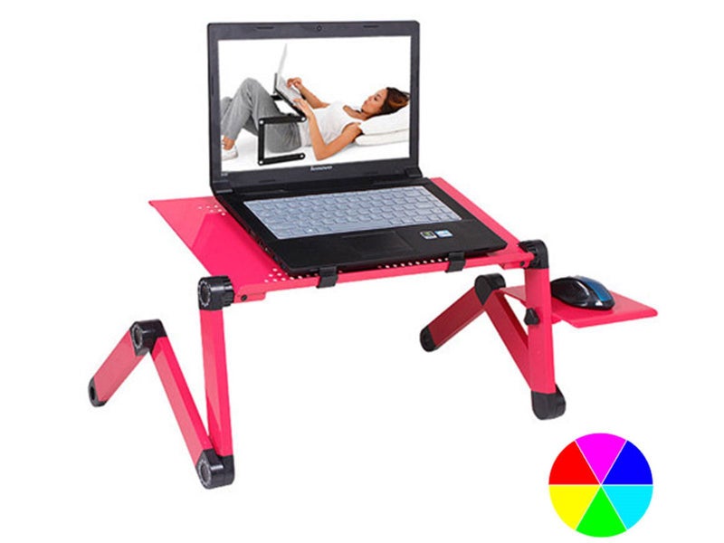 Adjustable Laptop Table with Mouse Pad Carousel 1