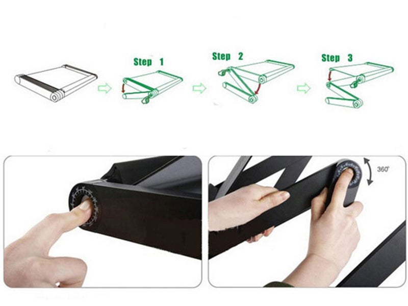 Adjustable Laptop Table with Mouse Pad Carousel 10