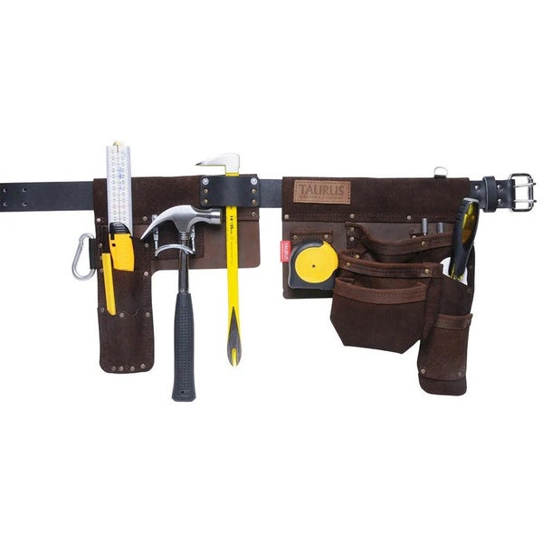 TAURUS LEATHER HEAVY DUTY HIPSTER SPLIT LEG APRON L/H Brown Carousel 1