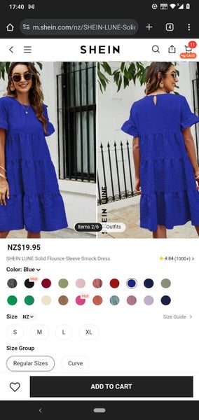Shein flounce sleeve smock dress S Carousel 2