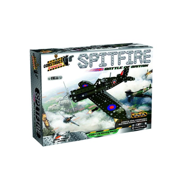 316pc Construct IT DIY Spitfire Toy w Tools Play Build Assembly Kit Kids 8y+ Carousel 1