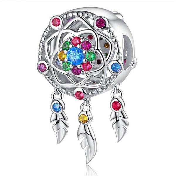 Feathers Tassel Colorful Bead Charm Pendant Carousel 1
