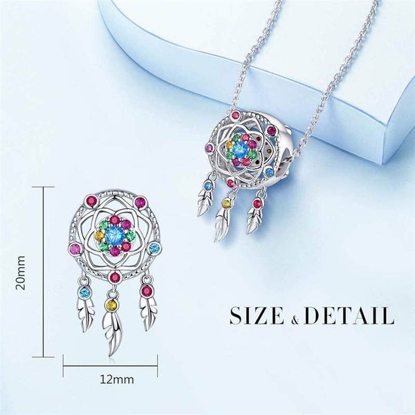 Feathers Tassel Colorful Bead Charm Pendant Carousel 2