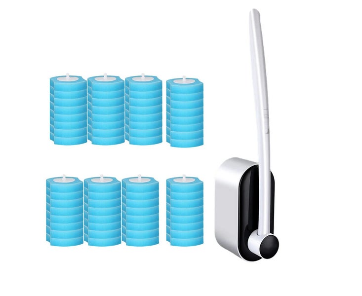 1 Set Toilet Brush Disposable Punch Free Plastic Household Cleaning Brush for... Carousel 1