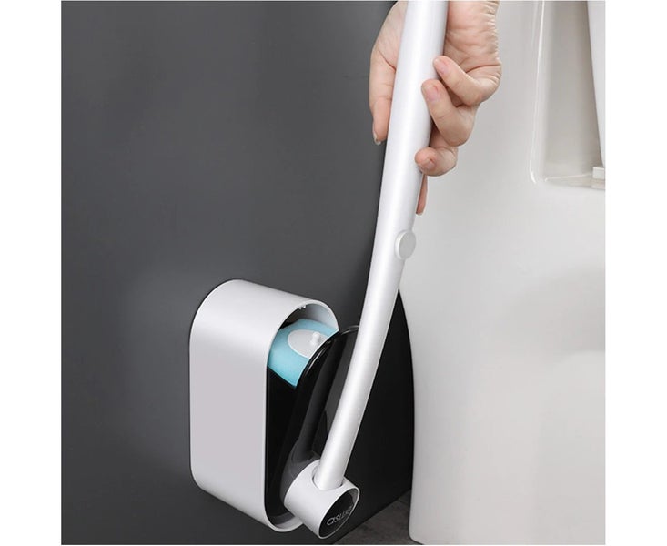 1 Set Toilet Brush Disposable Punch Free Plastic Household Cleaning Brush for... Carousel 2