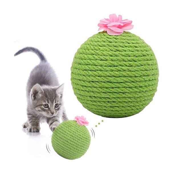 Cactus Cat Scratcher Balls Interactive Tilting Toys for Cats and Kittens Carousel 1