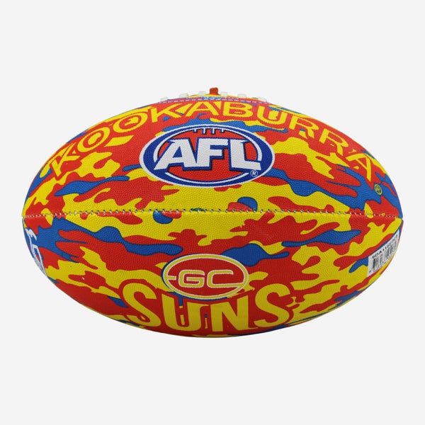 Gold Coast Suns AFL Size 5 Camo Synthetic Footy Football Carousel 1