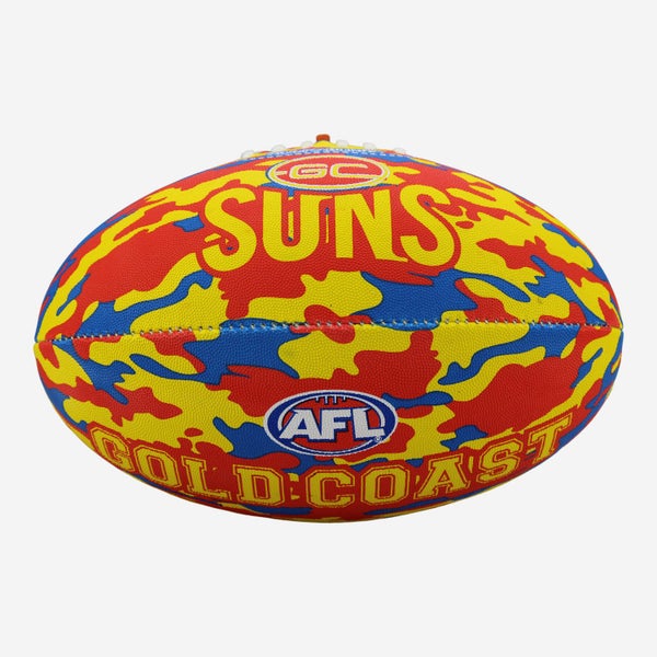 Gold Coast Suns AFL Size 5 Camo Synthetic Footy Football Carousel 3