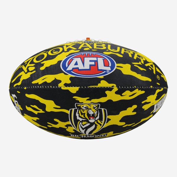 Richmond Tigers AFL Size 5 Camo Synthetic Footy Football Carousel 1