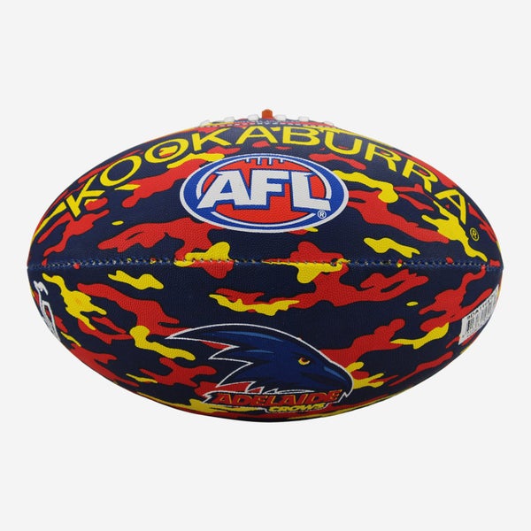 Adelaide Crows AFL Size 5 Camo Synthetic Footy Football Carousel 1