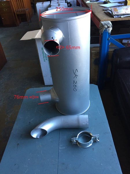 Muffler Exhaust for Kobelco SK200-1 with 6D31 engine part no: YN12PU0003P1 Carousel 2