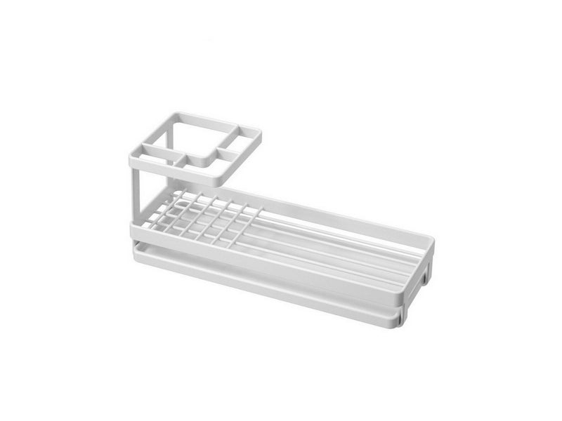 Toothbrush Holder 4 Slots Metal Organizer with Drainage White Carousel 2