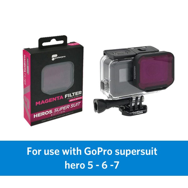 POLARPRO SUPER SUIT MAGENTA FILTER FOR GOPRO HERO7 / HERO6 / HERO5 Carousel 1
