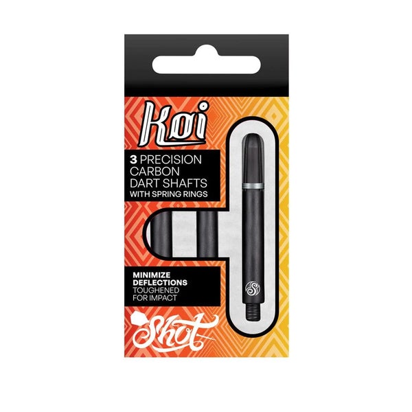 Shot Darts Koi Carbon Shafts with Spring Ring 2BA Medium Carousel 1