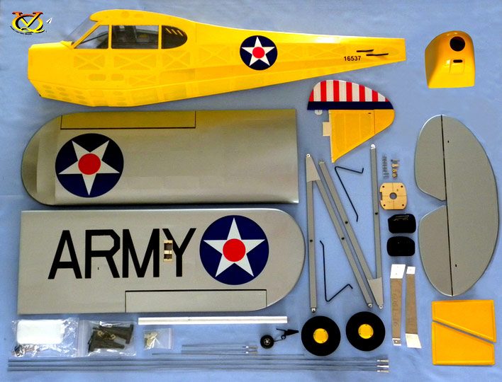 VQ Model Piper J-3 Cub U.S Army EP/GP 46 Size ARF **NEW IN BOX** Carousel 2