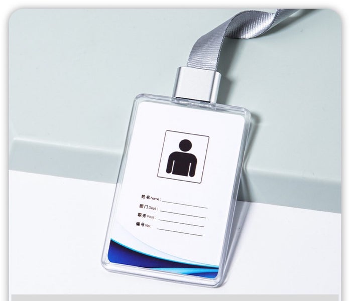 NEW Acrylic Aluminum Alloy Waterproof ID Card Holder Badge With Lanyard Carousel 1