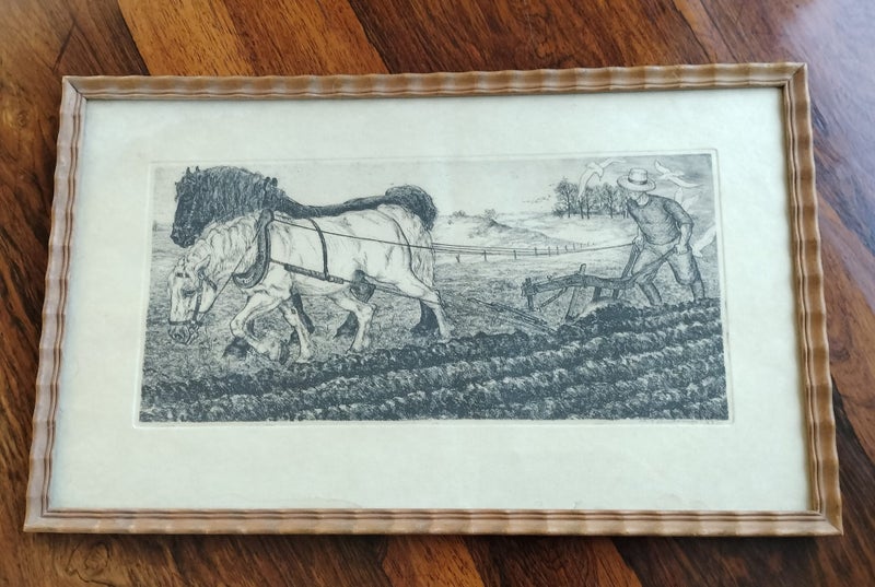 A Splendid Signed 1947 Etching/Engraving Carousel 2