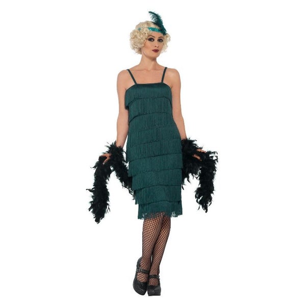 Flapper Costume Green Long Dress Carousel 1