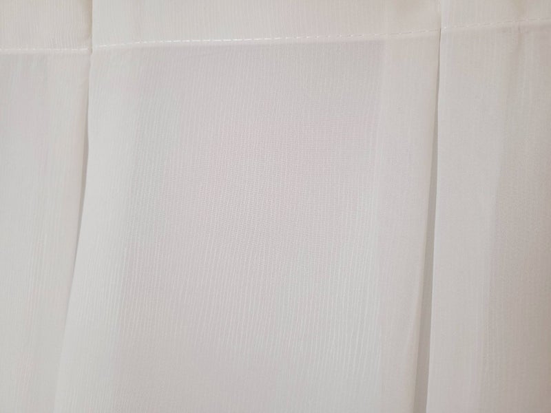 Readymade Box Pleat Sheer Curtains WHITE 1.4m wide x 2.1m drop Carousel 5