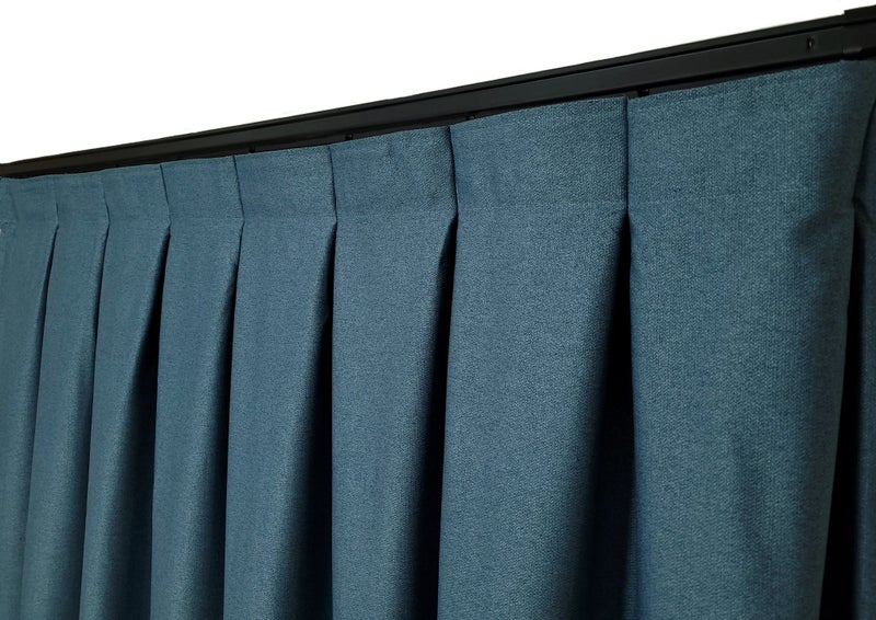 Readymade Blockout Box Pleat Curtain *2 PAIRS* 5.6m width x 2.4m drop Carousel 1