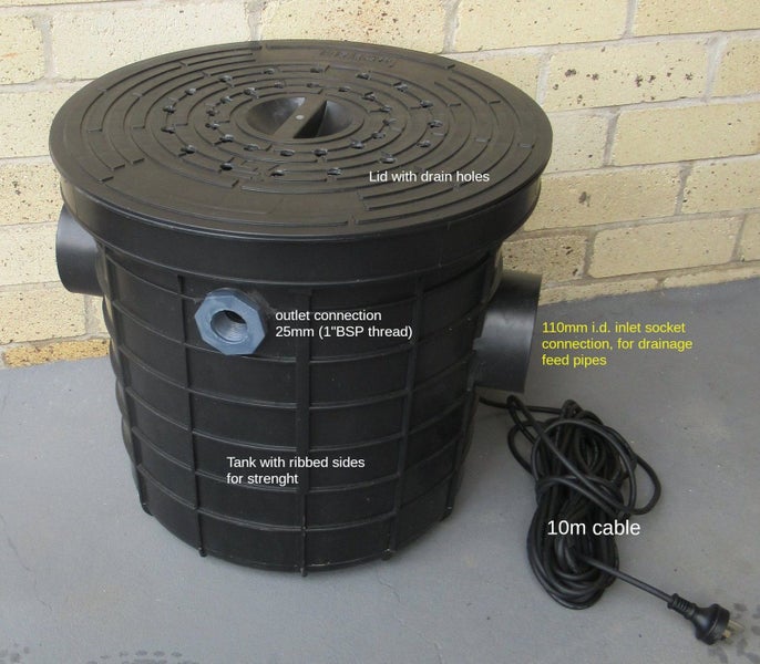 drainage sump with pump Carousel 2