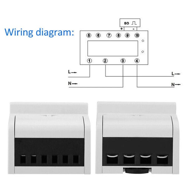 20-80A Digital Single Phase Electronic Energy KWh Meter Din-Rail Energy Meter Carousel 2