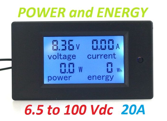 Power, Voltage, Current, Energy DC6.5 - 100V 20A 50A and 100A Carousel 1