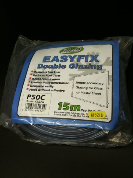 DIY DOUBLE GLAZING 3mm Clear ClipGlaze 15m PrePack Kit Carousel 1