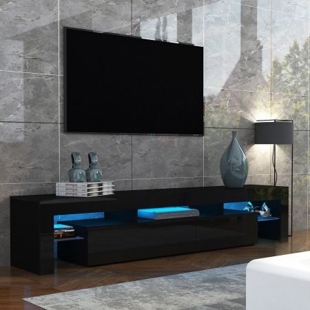 TV Stand Cabinet 2 Drawers w/Free RGB LED 189CM Carousel 1