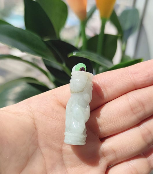 (Authentic Burmese Jadeite) Green Jade Pendant Natural Grade A NGS5SH-56 Carousel 1