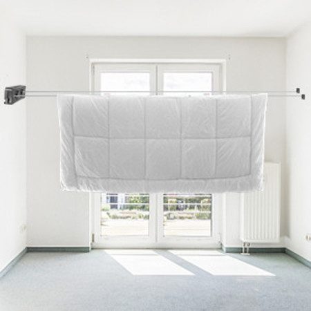 Double Retractable Clothesline Clothes Drying Rack Clothes Line Carousel 13