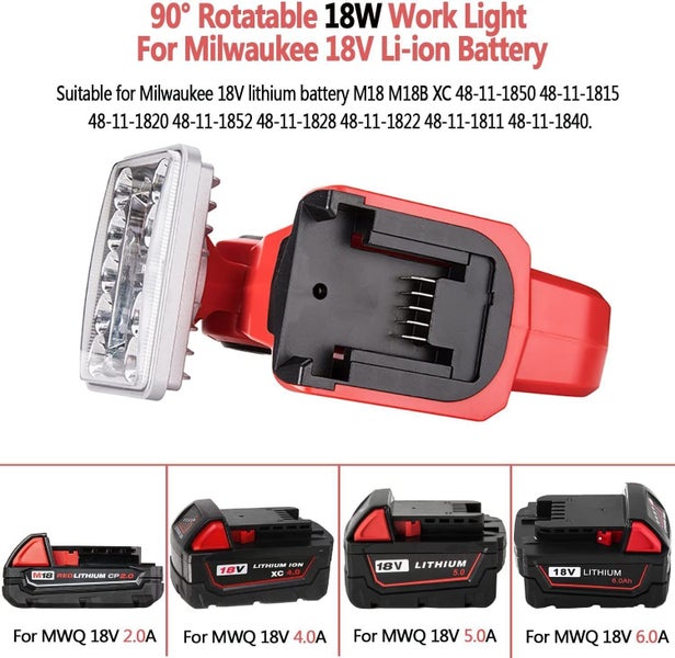 New LED Work Light fits Milwaukee M18 Battery Sale Sale Carousel 2