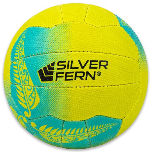 SILVER FERN FALCON NETBALL YELLOW/GREEN Carousel 1