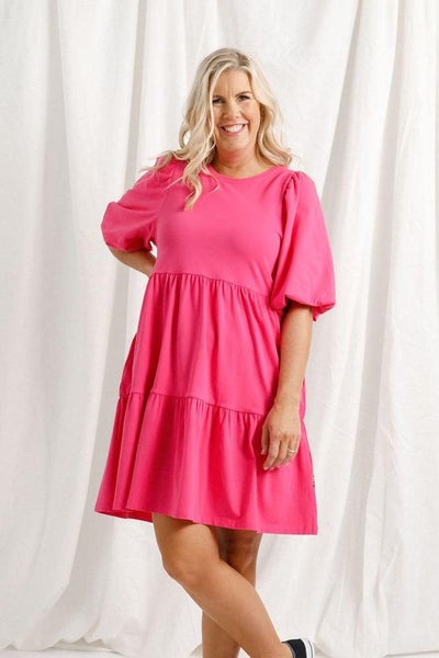 Homelee Katie Dress Raspberry Carousel 2