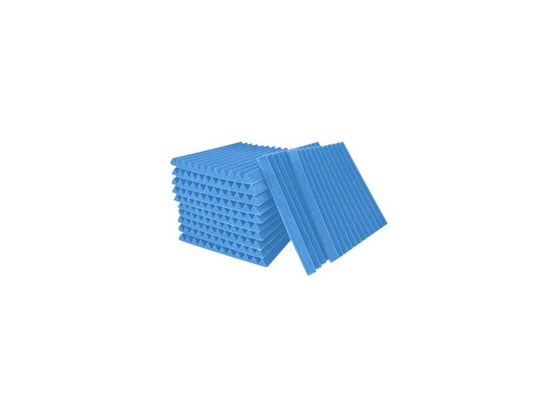 12Pcs Studio Acoustic Foam Sound Absorbtion Proofing Panel Soundproof Blue Carousel 1