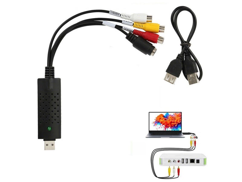 2 X USB 2.0 Audio Video Adapter VHS to DVD VCR Converter Digital Capture Card Carousel 1