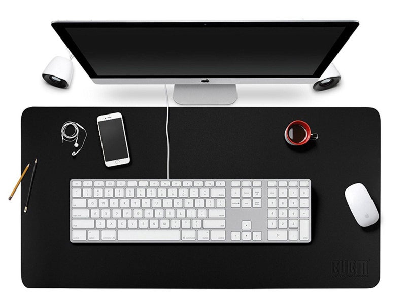 Double Side Colour Leather Desk Protecter Mouse Pad Black Carousel 1