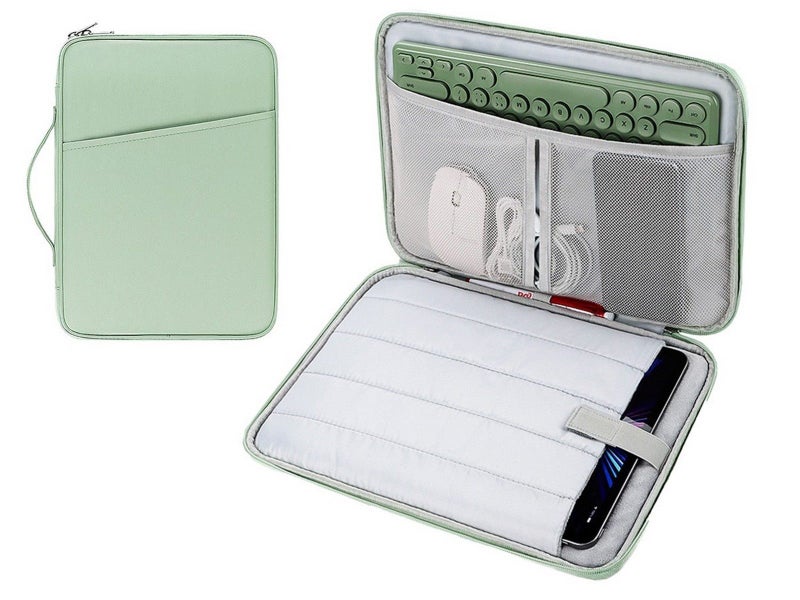 For iPad 12.9-13 inches Tablet Sleeve Case Pouch Bag Laptop Protective Bag Green Carousel 1