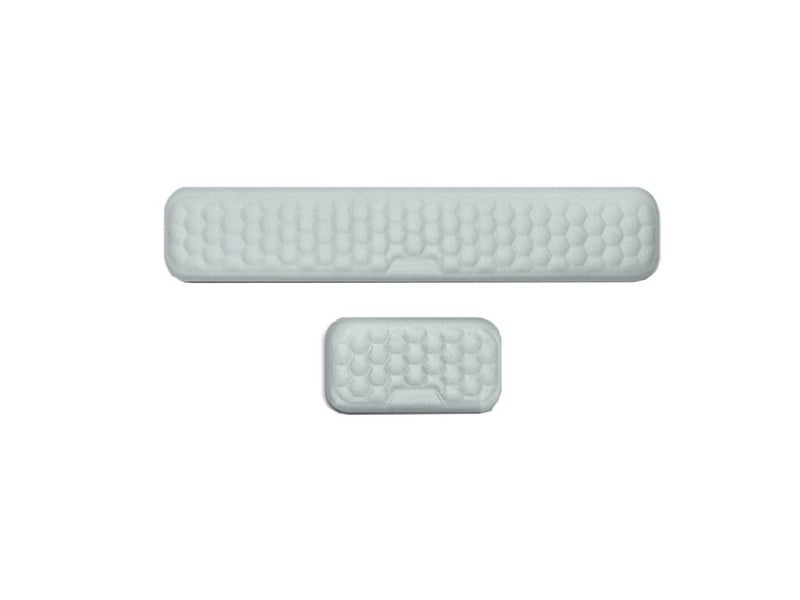 Keyboard and Mouse Wrist Rest Set Ergonomic Soft Memory Foam Support Pad - Grey Carousel 2