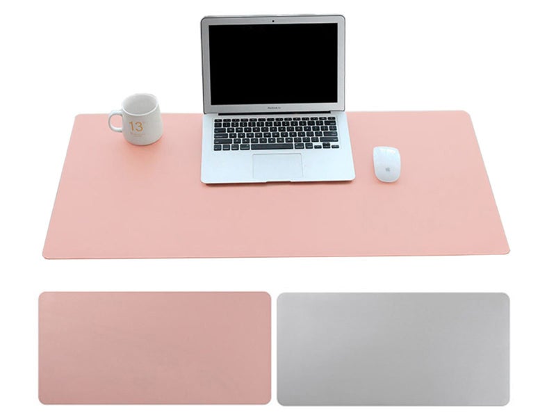 90x40CM Double Sided PU Leather Desk Pad Mouse Pad Computer Keyboard Laptop Mat Carousel 1