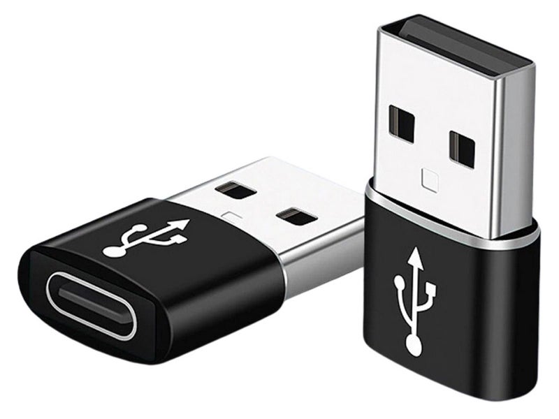 2Pack USB to Type C Adapter Phone Charging Converter USB Cable Connector Carousel 2