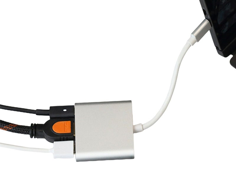 2Pcs 3 in 1 Hub Type C to USB Adapter Converter Data Charging Cable for MacBook Carousel 3