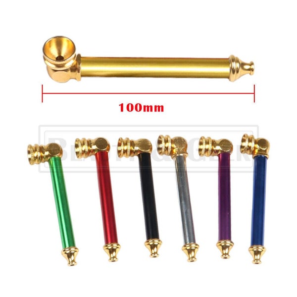 Metal pipe 10cm Cone Brass Solid Smoking Pipe Tobacco 7 Colors Affordable NEW Carousel 2